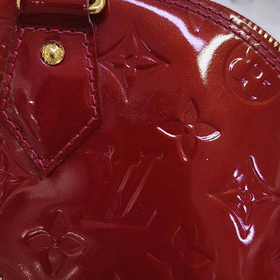 ALMA PM Monogram Patent Leather Red