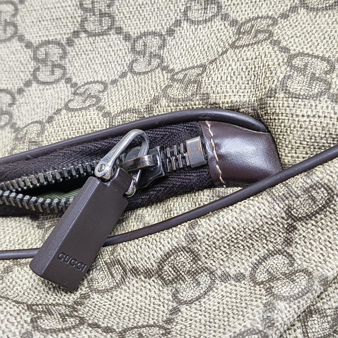 Monogram Coated Canvas Backpack Brown