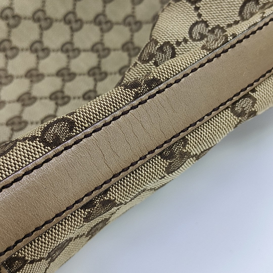 Monogram Canvas Shoulder Bag Brown