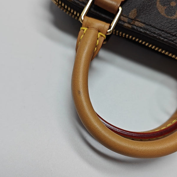 SPEEDY Nano Monogram Coated Canvas Brown