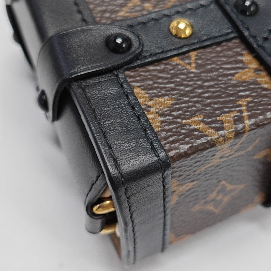 TRUNK Monogram Coated Canvas Brown