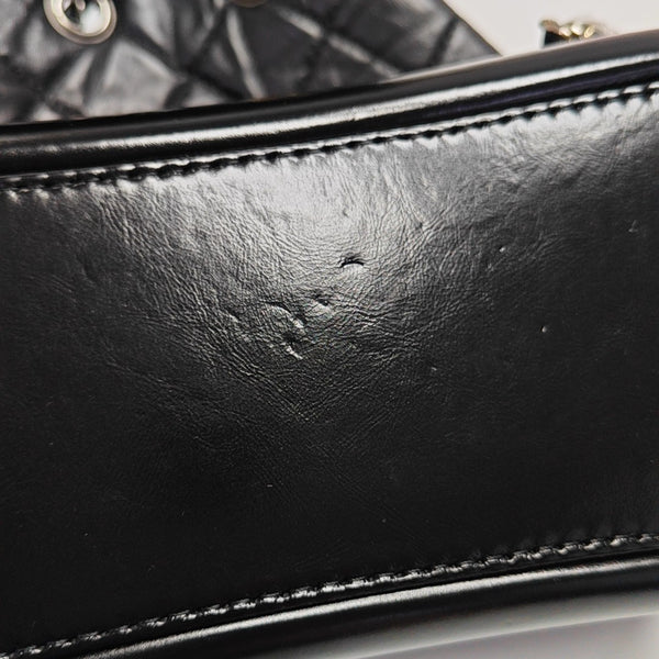 GABRIELLE Small Quilted Calfskin Black