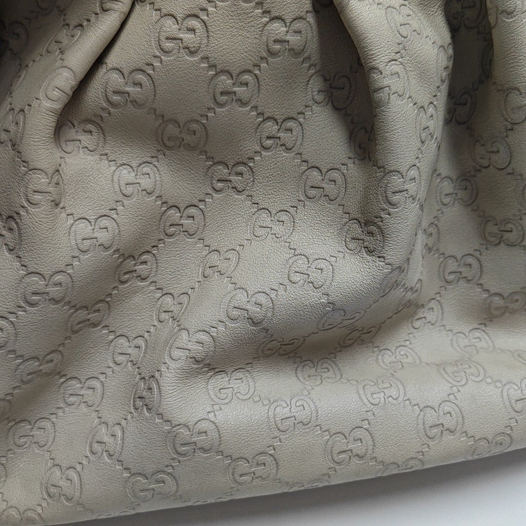 Sukey Monogram Calfskin Beige