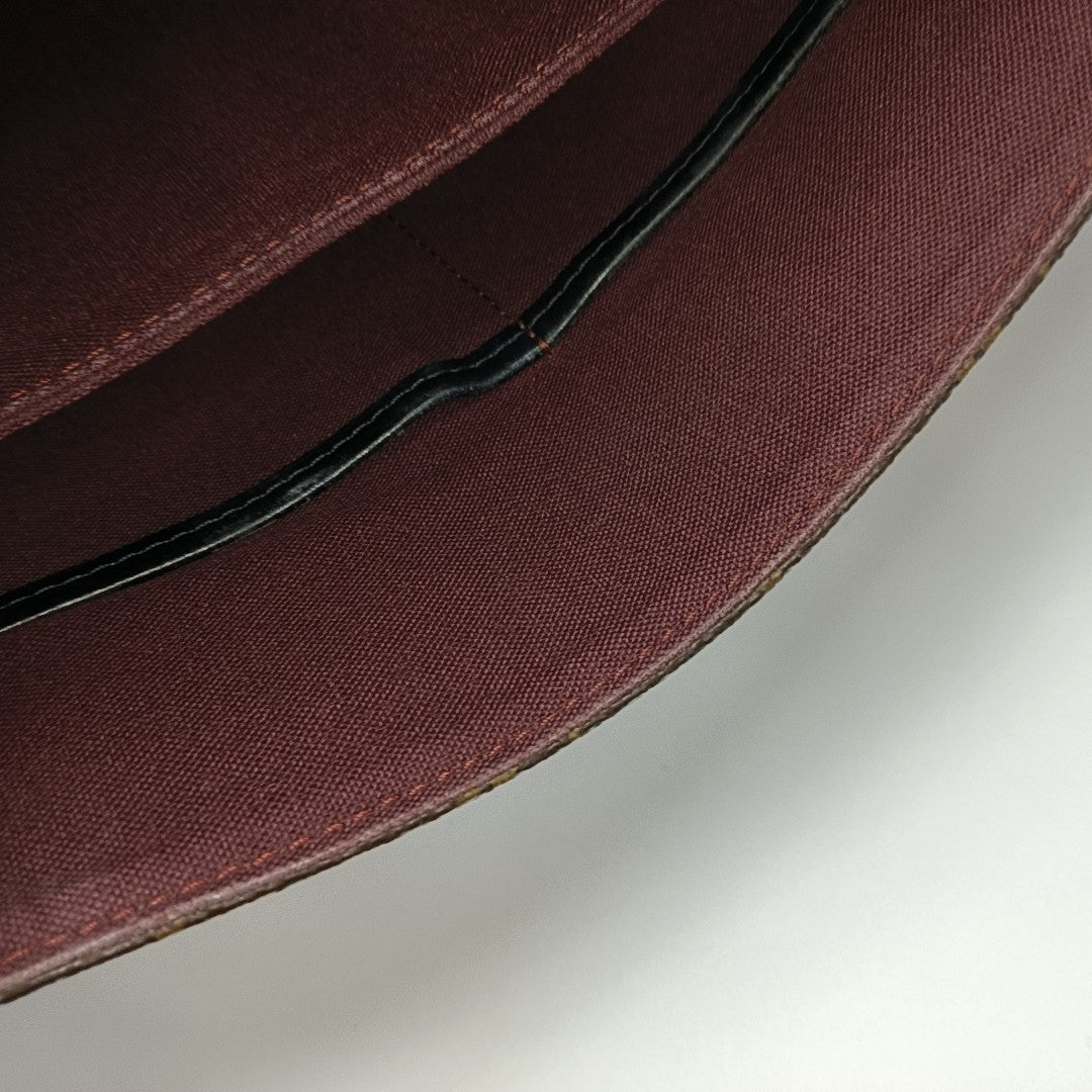 BASS Monogram Coated Canvas Brown