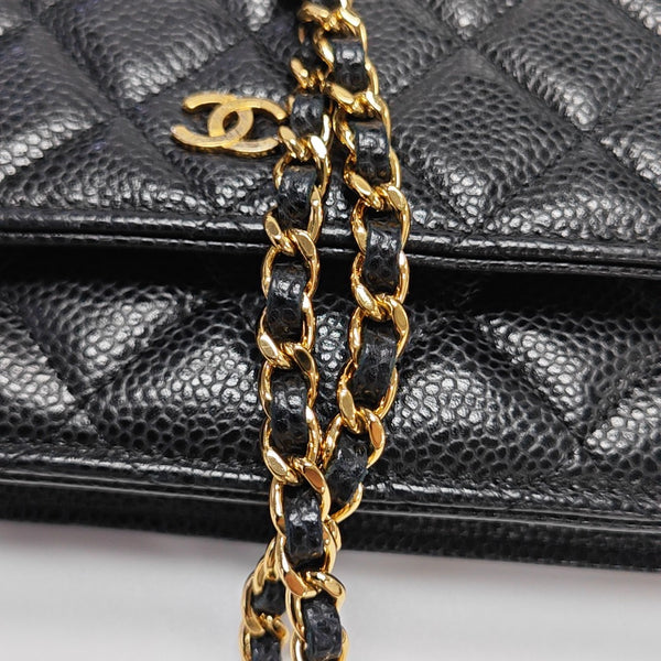WOC Quilted Grained Calfskin Black