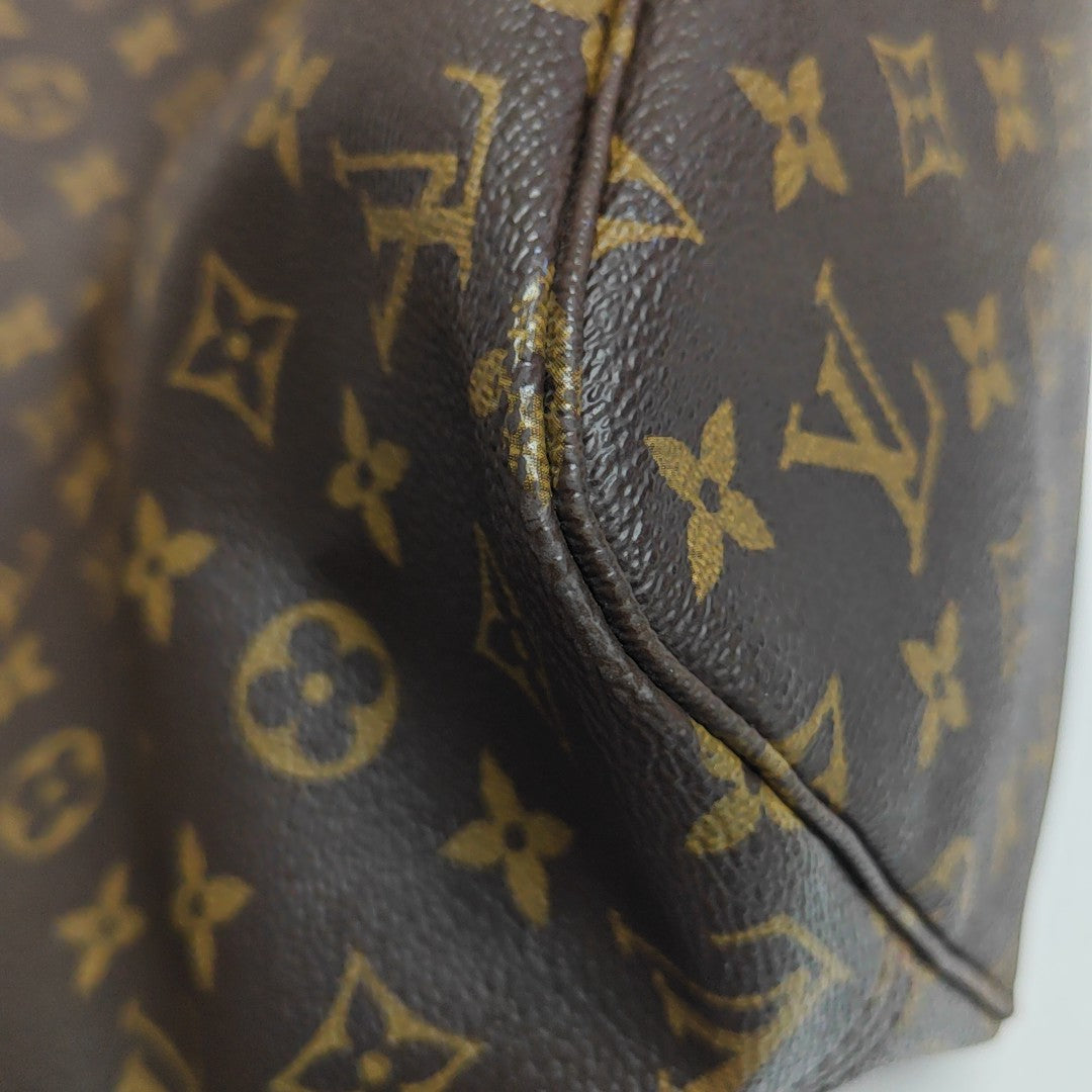NEVERFULL MM Monogram Coated Canvas Brown