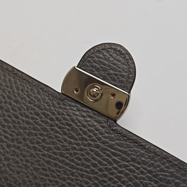 Interlocking G Small Calfskin Gray