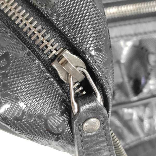 Monogram Coated Canvas Shoulder Bag Black