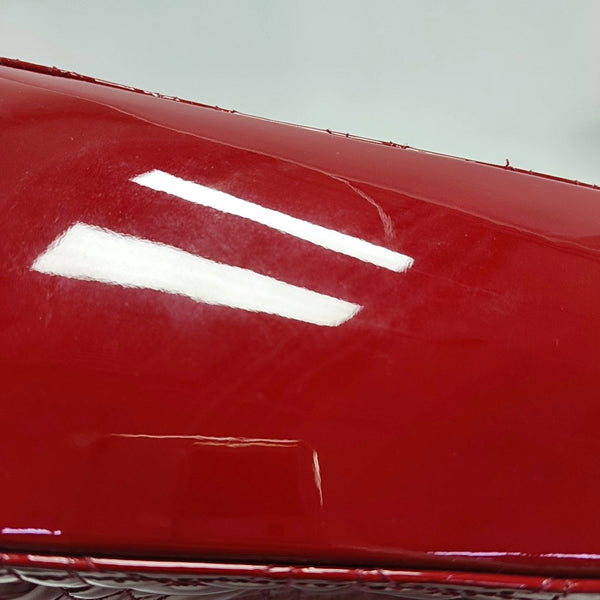 Lady Dior Large Cannage Patent Leather Red