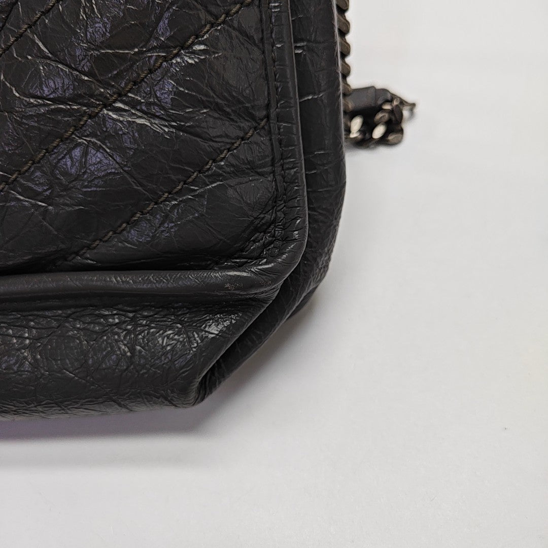 NIKI Medium Chevron Calfskin Gray