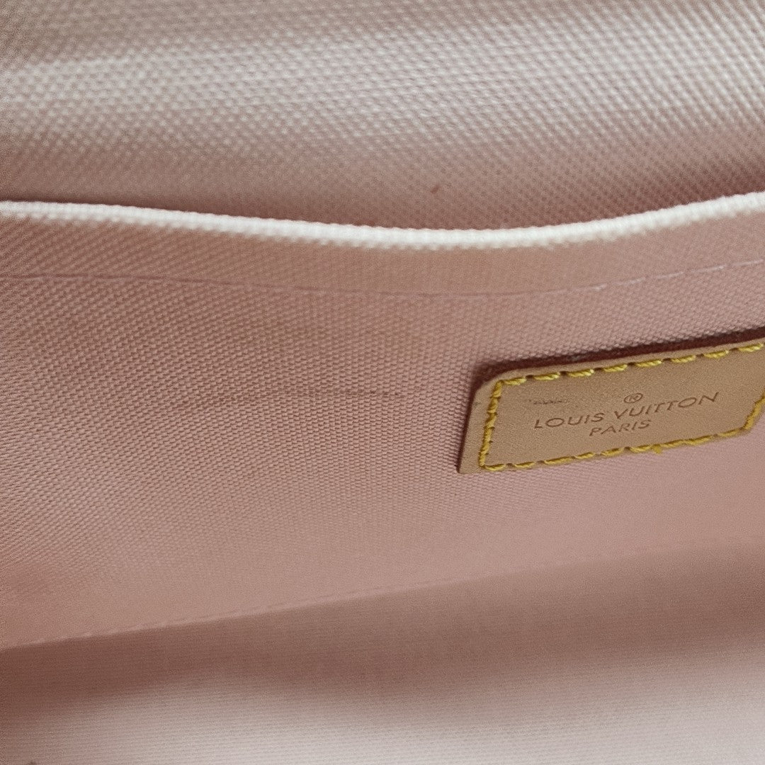 CROISETTE Damier Azur Coated Canvas White