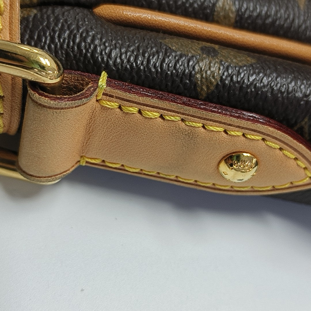 ESTRELA MM Monogram Coated Canvas Brown