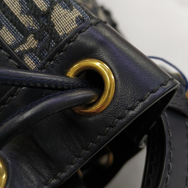 Oblique Canvas Backpack Small Blue