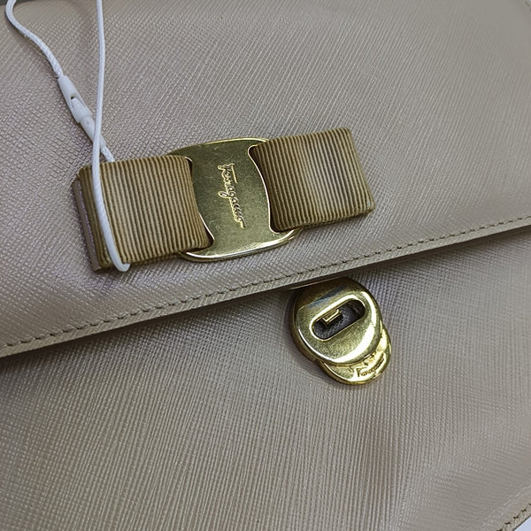 Calfskin Shoulder Bag Beige