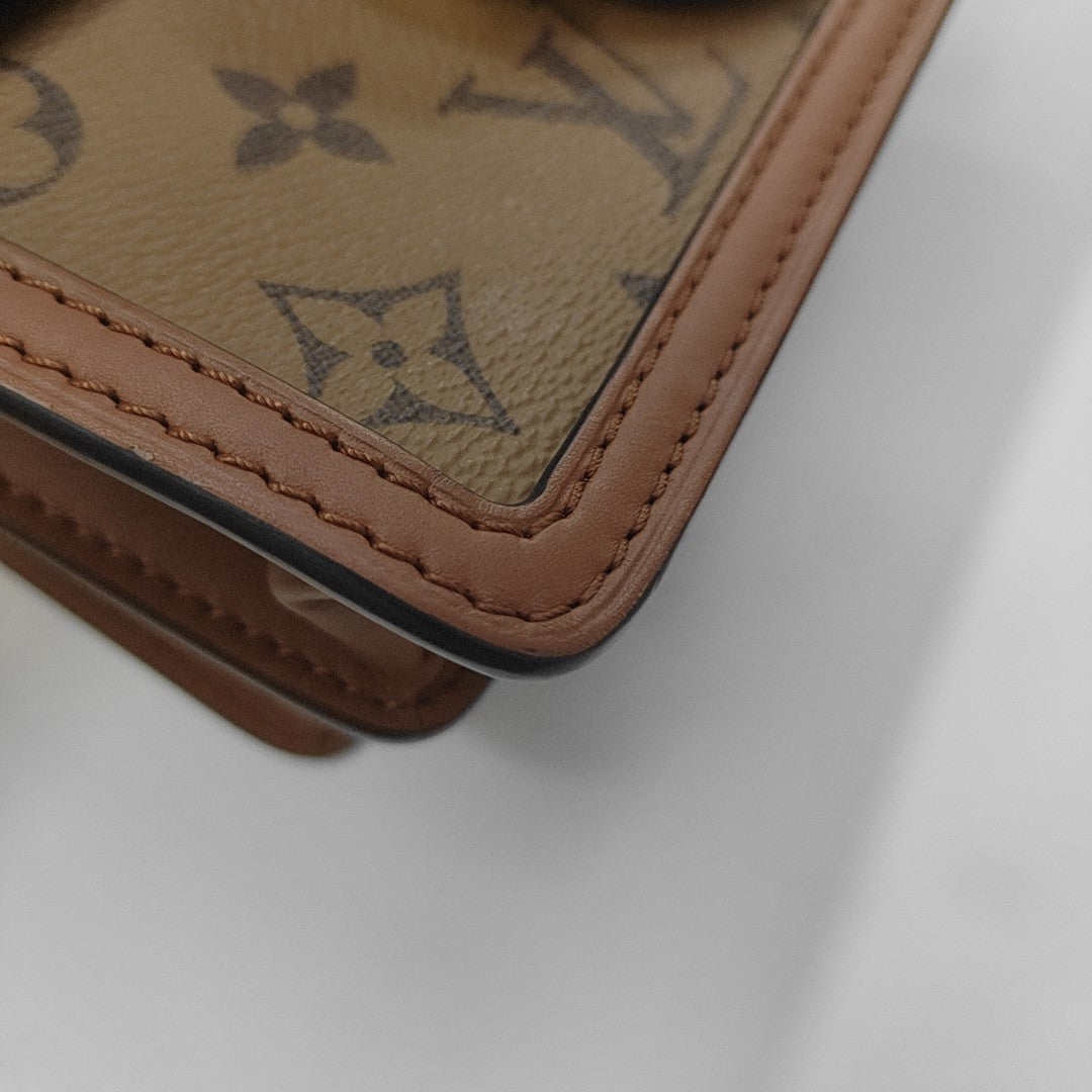 DAUPHINE Mini Monogram Coated Canvas Brown