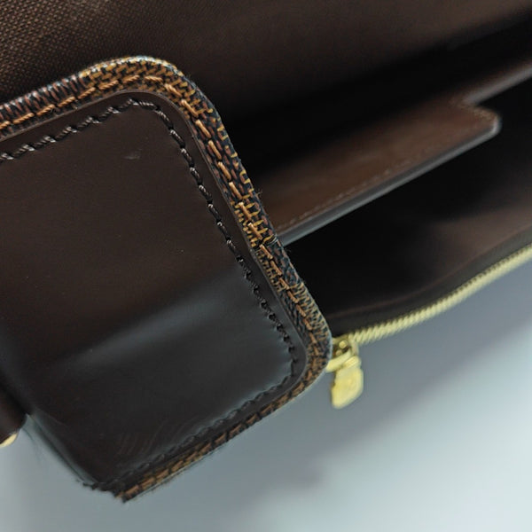 SPENCER Damier Ebene Coated Canvas Brown
