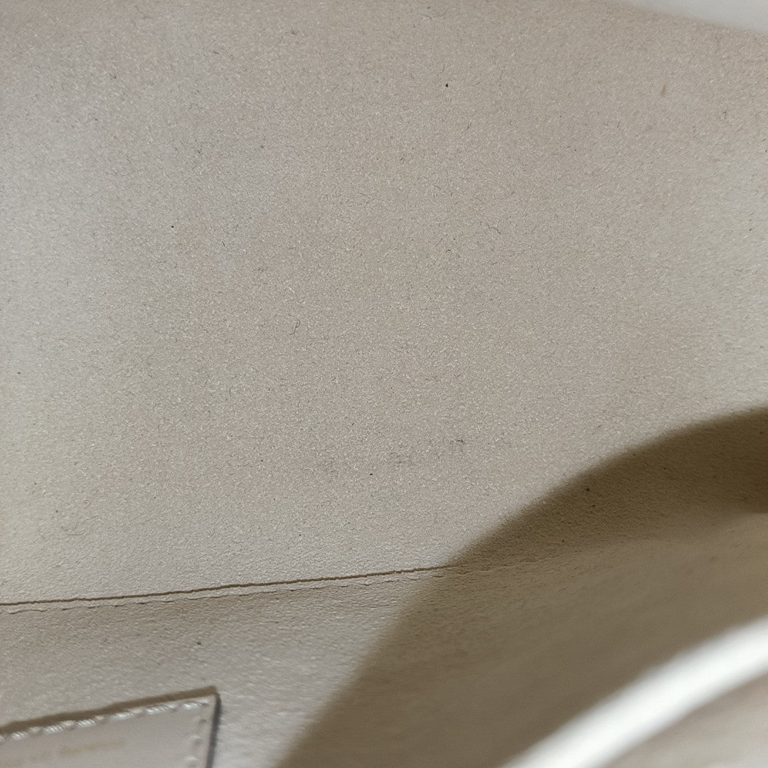 ONTHEGO EAST WEST PM Monogram Calfskin White