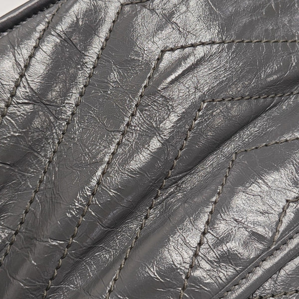 NIKI Medium Chevron Calfskin Gray