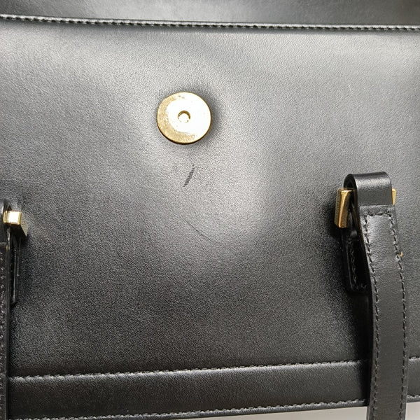 Calfskin Top Handle Bag Black
