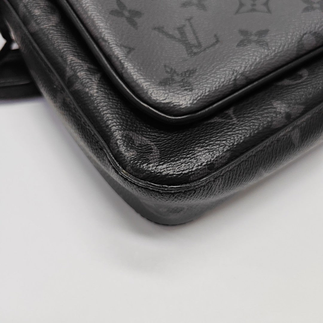 TRIO Monogram Coated Canvas Gray