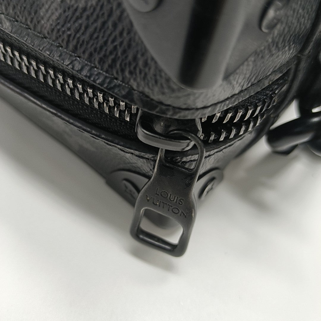 SOFT TRUNK Mini Monogram Coated Canvas Black