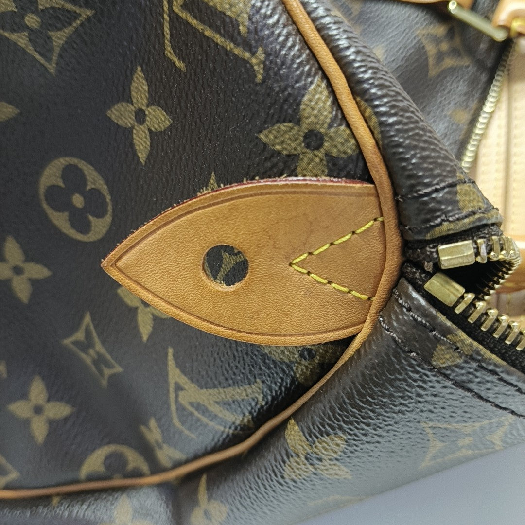 SPEEDY 30 Monogram Coated Canvas Brown