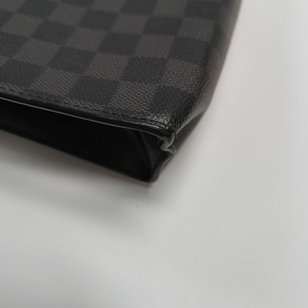 Pochette Voyag GM Damier Graphite Coated Canvas Gray