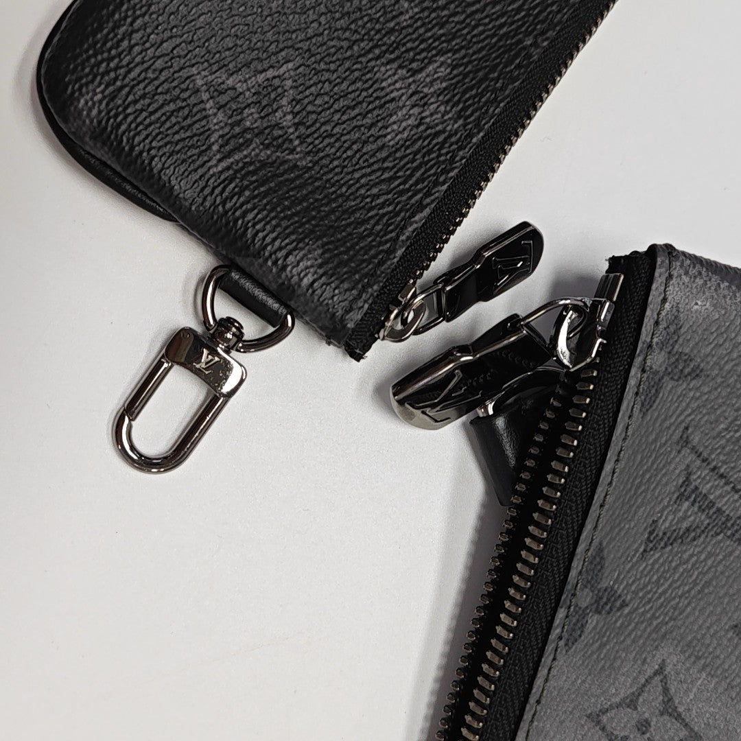 TRIO Monogram Coated Canvas Gray