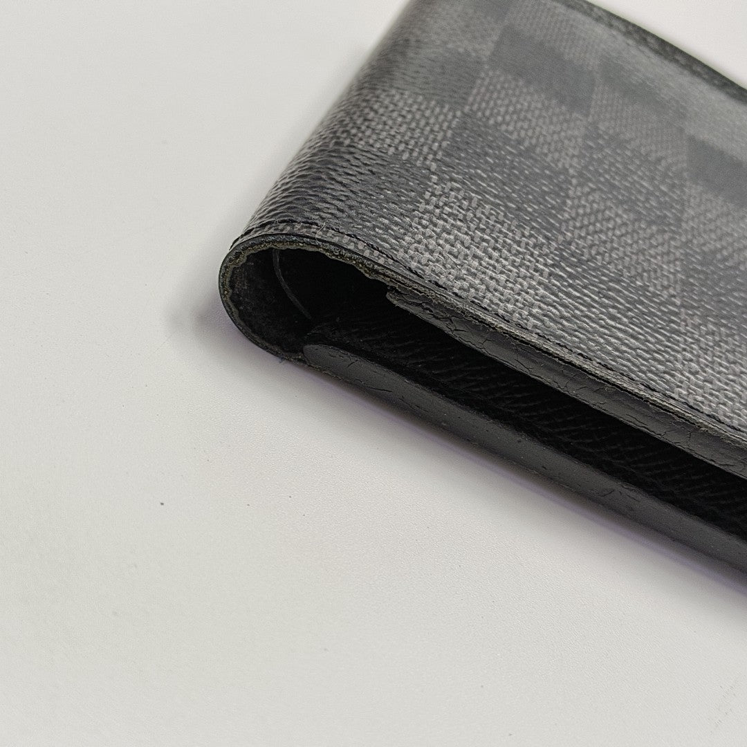 AMERIGO Damier Graphite Coated Canvas Gray