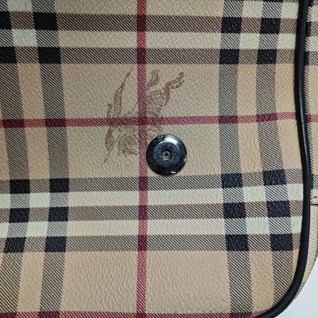 Coated Canvas Shoulder Bag Beige