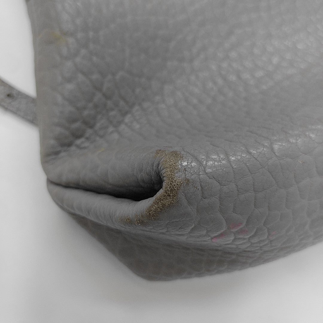 Calfskin Shoulder Bag Gray