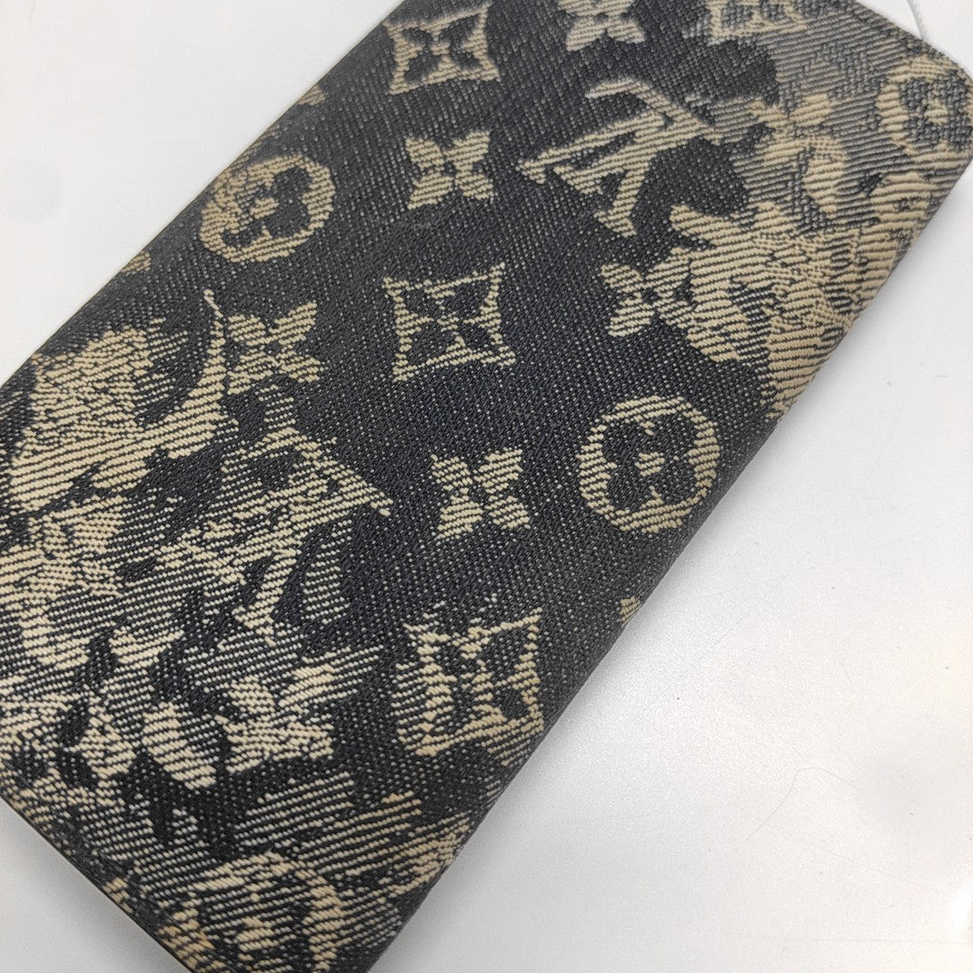 BRAZZA Monogram Denim Blue Wallet