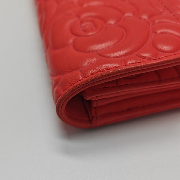 Quilted Lambskin Wallet Red