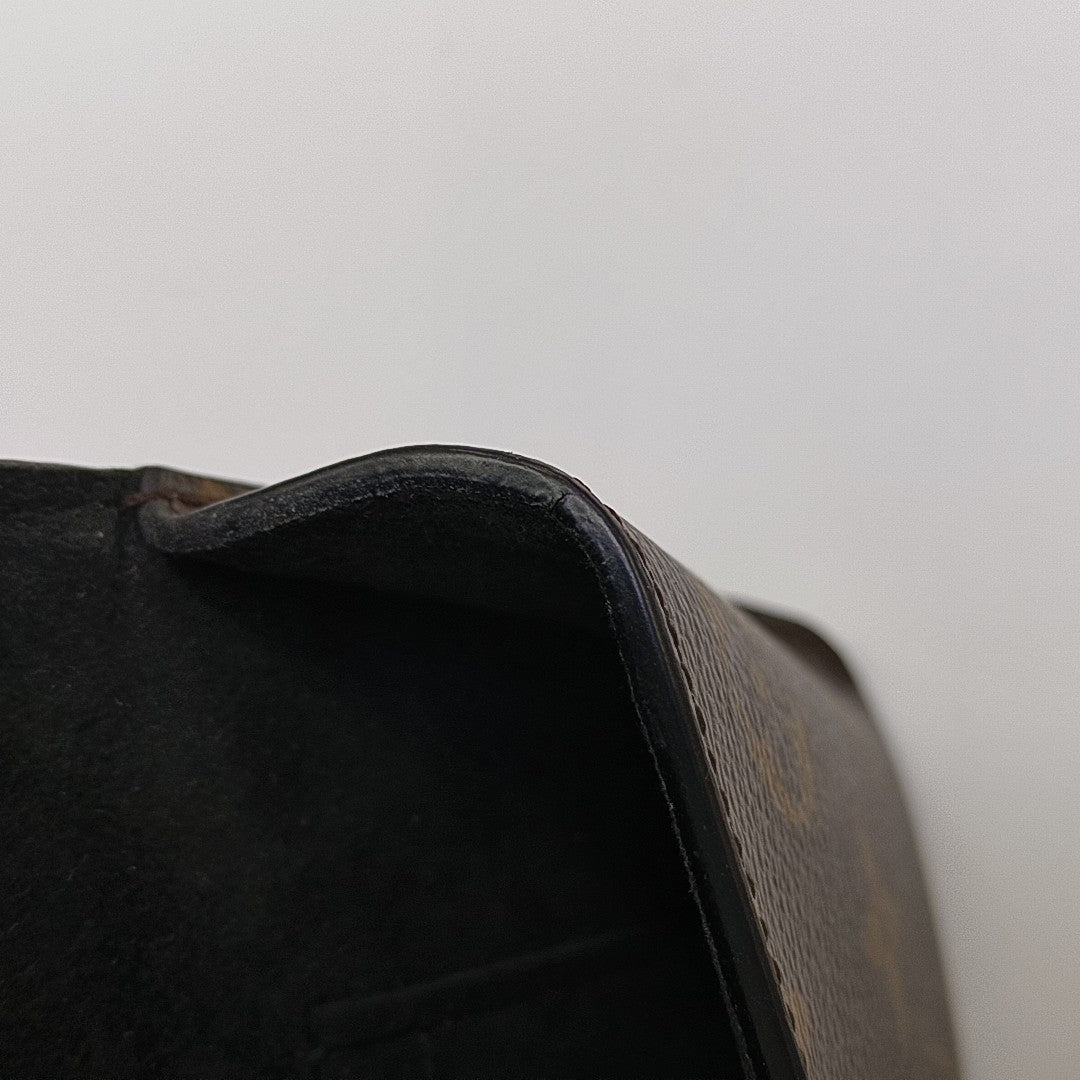 Coated Canvas Shoulder Bag Brown