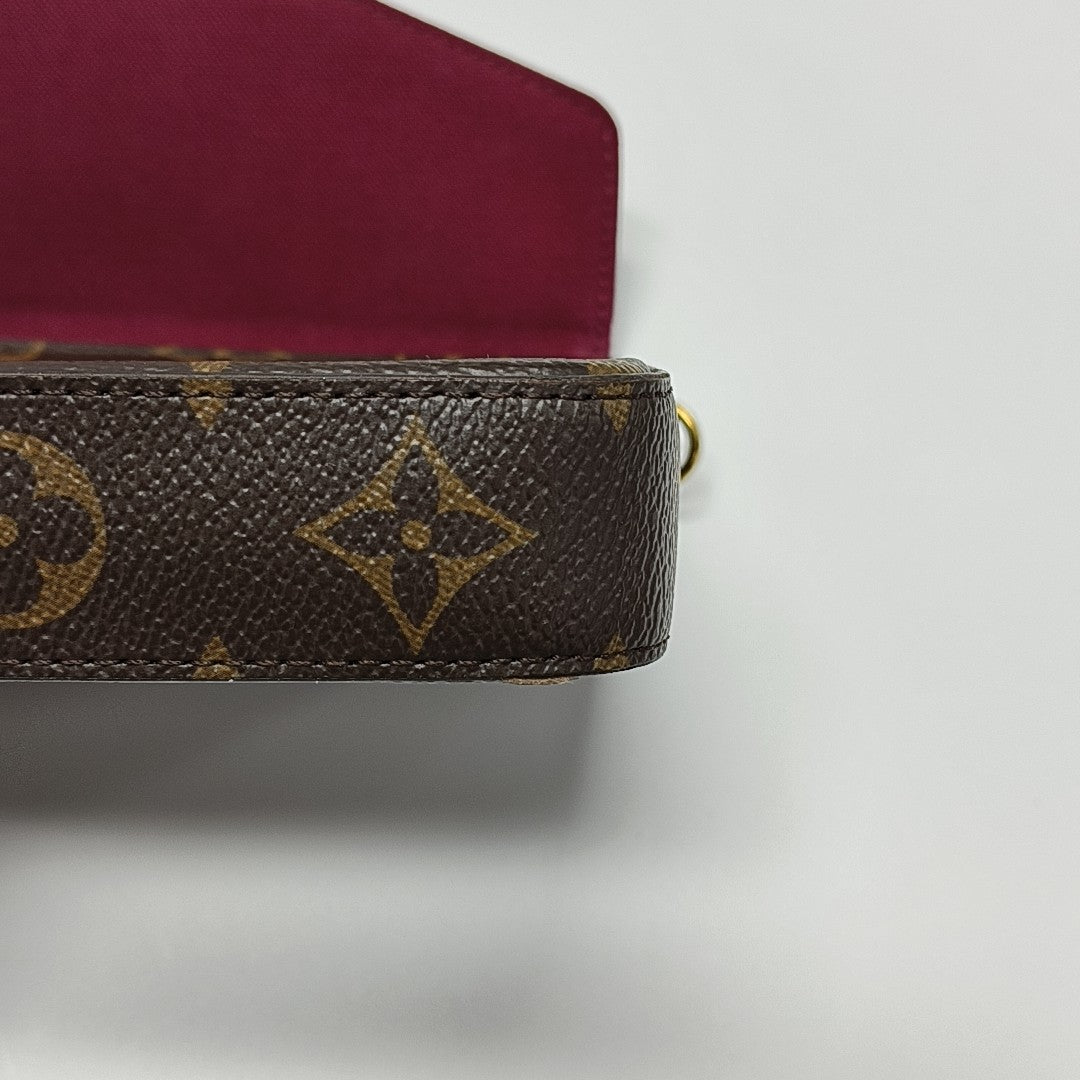 FÉLICIE Monogram Coated Canvas Brown