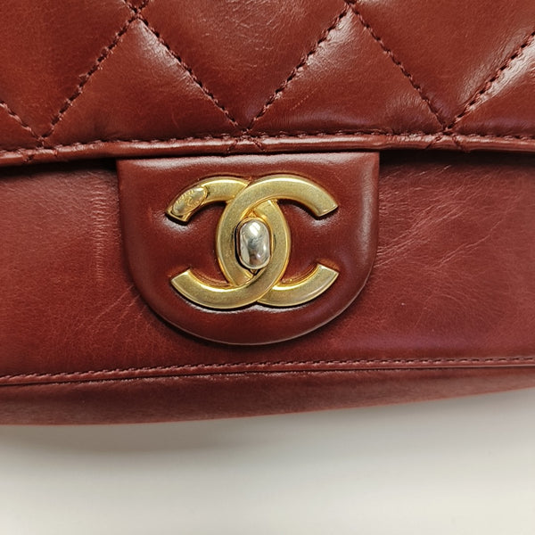 Quilted Calfskin Shoulder Bag Red