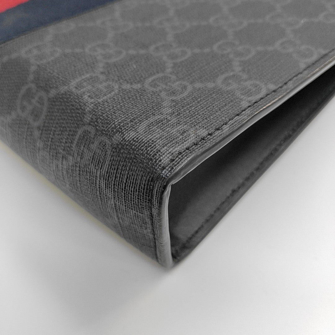 GG Supreme Monogram Coated Canvas Gray