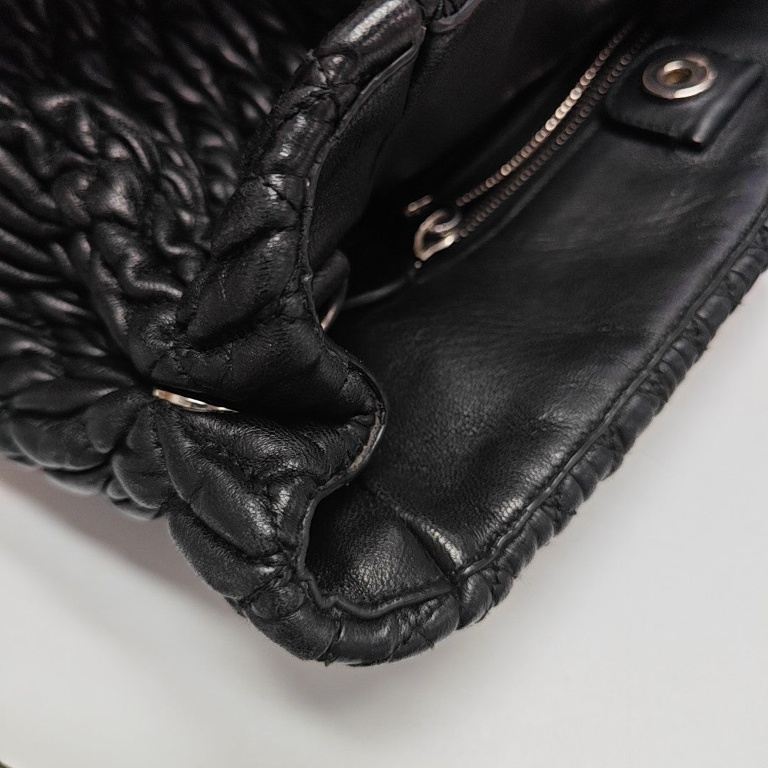 Lambskin Shoulder Bag Black