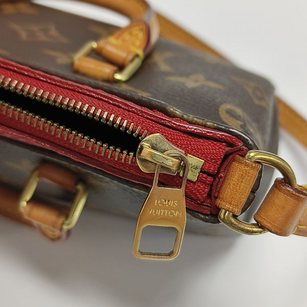 PALLAS Nano Monogram Coated Canvas Brown