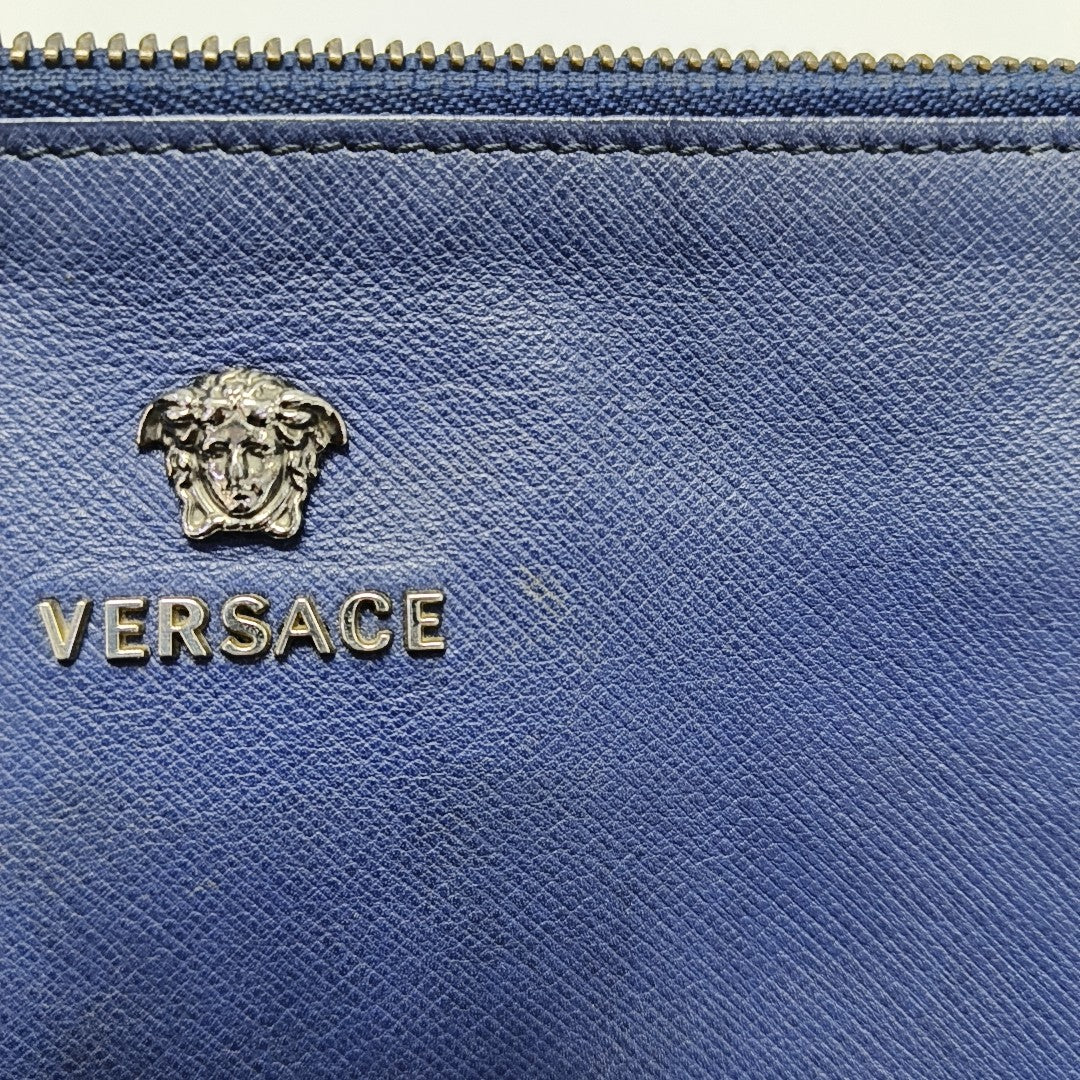 Leather Clutch Blue