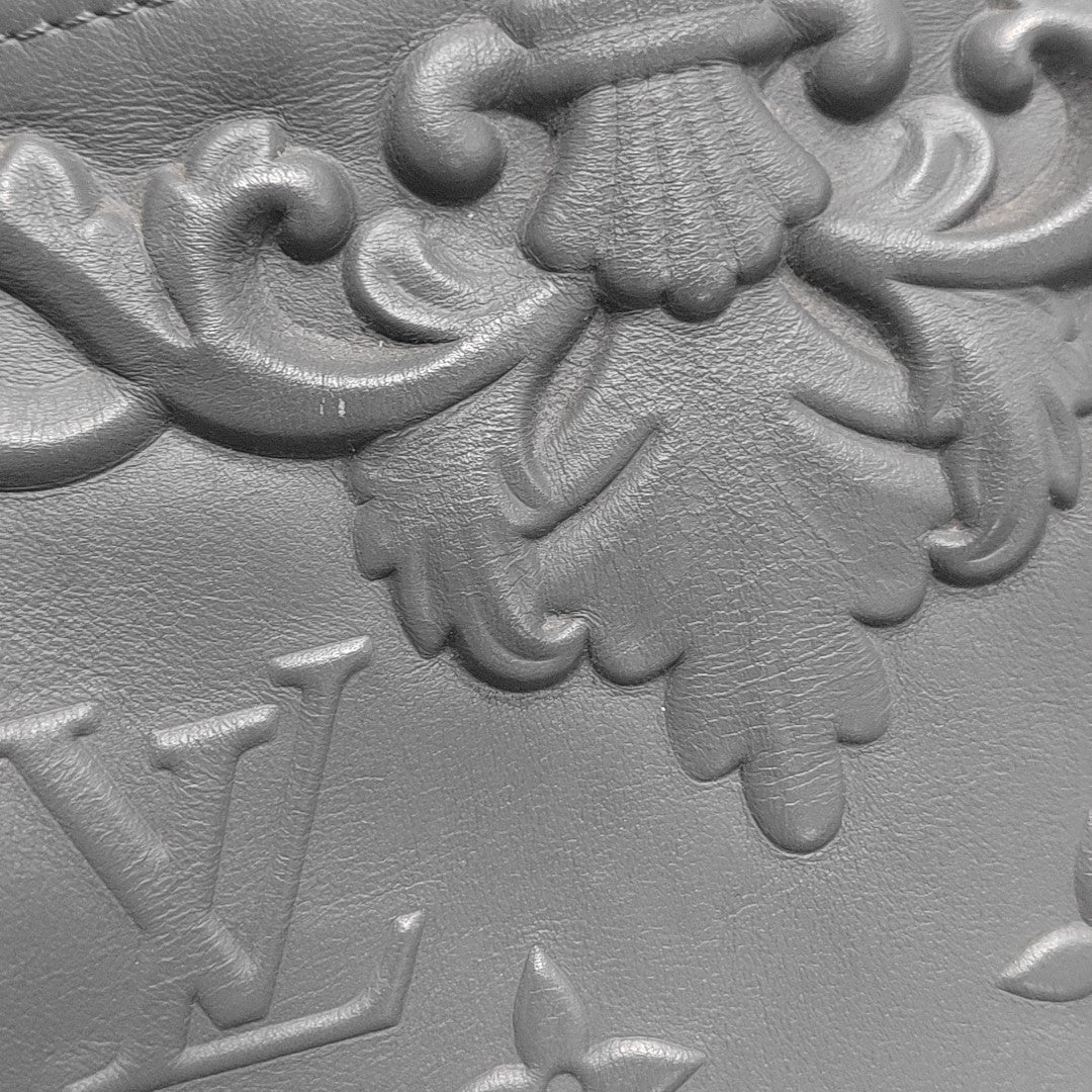 KEEPALL GM Monogram Calfskin Gray