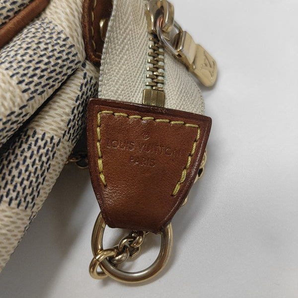 EVA Damier Azur Coated Canvas White