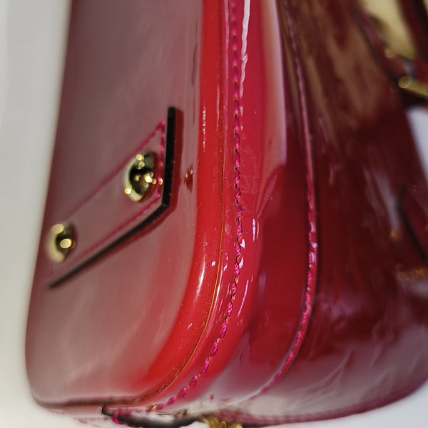 Authenticated pre-owned  ALMA BB Monogram Patent Leather Red - Shoulder Bag at Looply