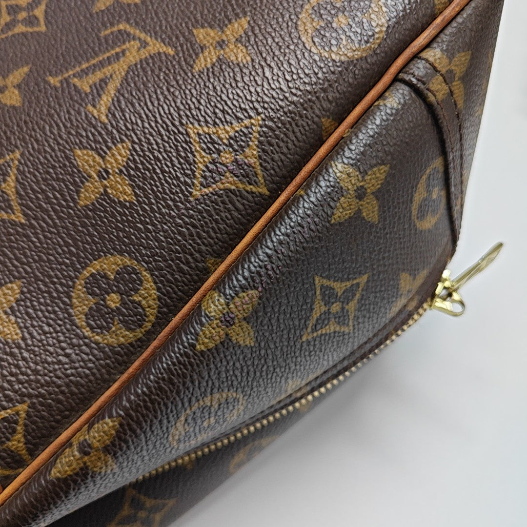 DEAUVILLE GM Monogram Coated Canvas Brown