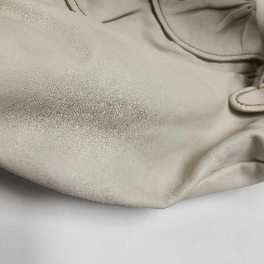 Calfskin Shoulder Bag White