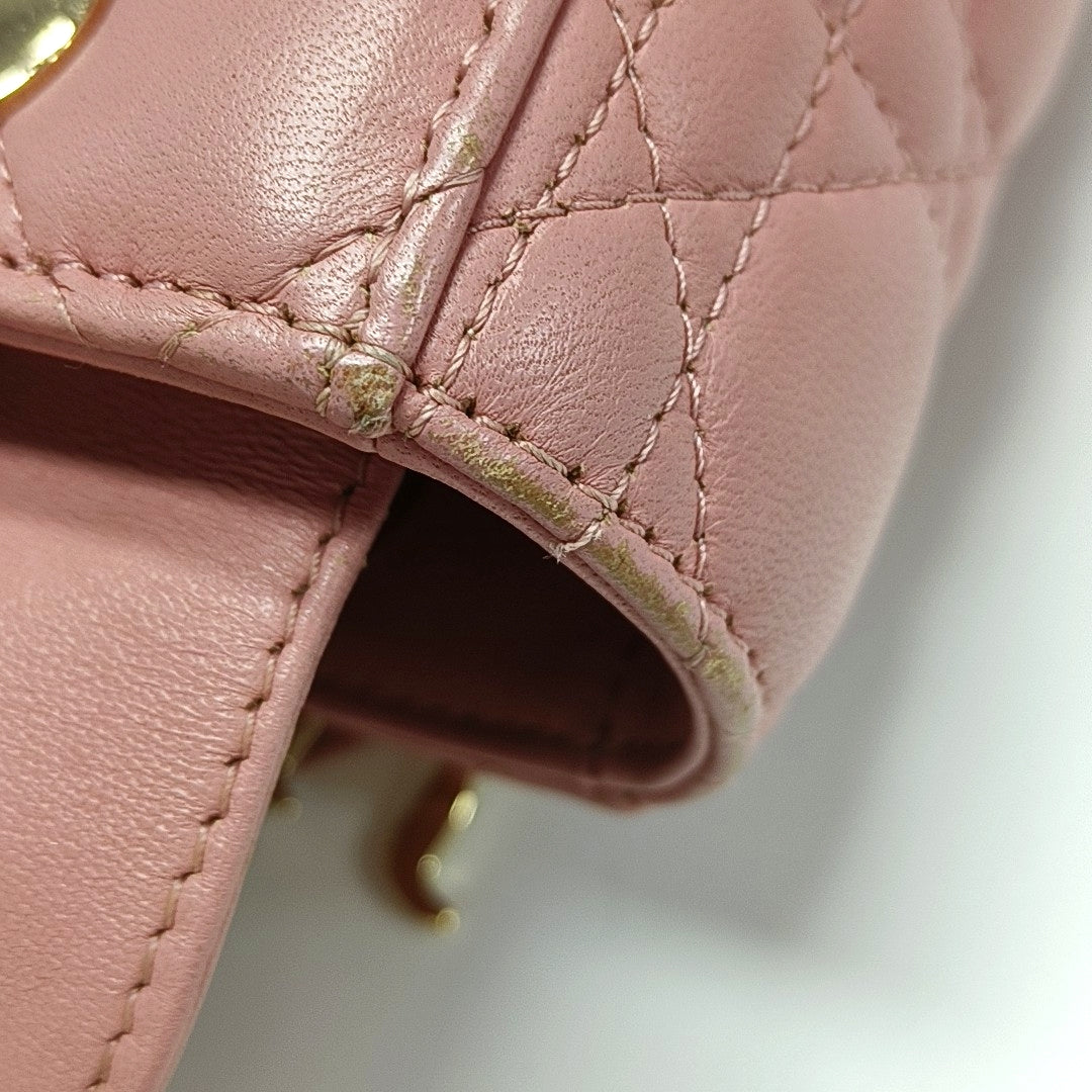 Lady Dior Small Cannage Lambskin Pink