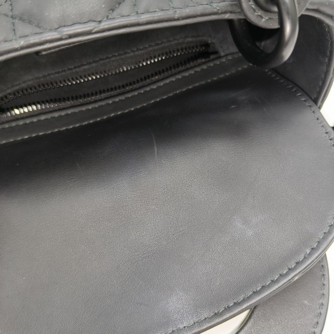 Lady Dior Mini Cannage Calfskin Black