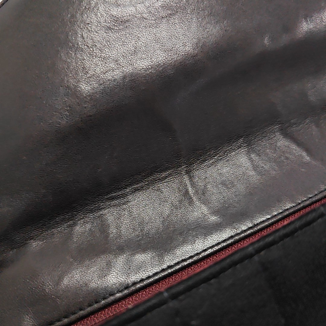 Quilted Fabric Shoulder Bag Black
