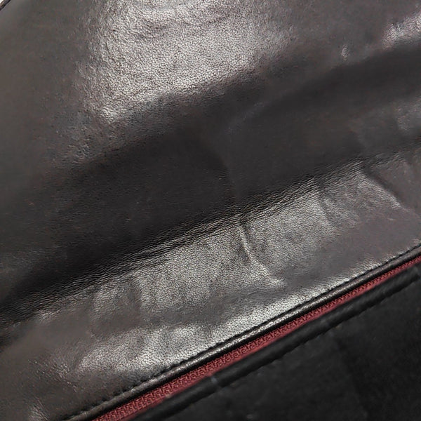 Quilted Fabric Shoulder Bag Black