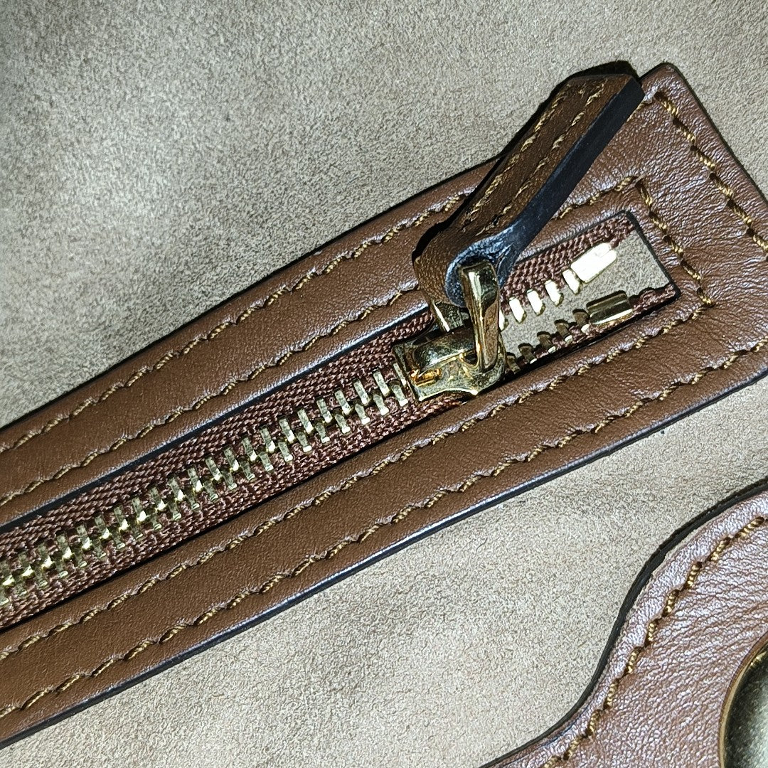 Padlock Medium Monogram Coated Canvas Beige